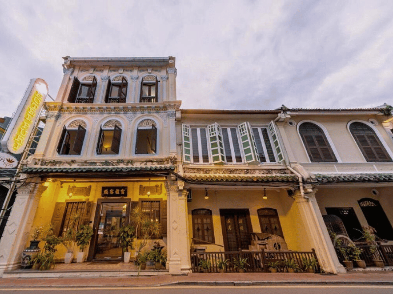 Hotel im Kolonialstil in Melaka, Malaysia