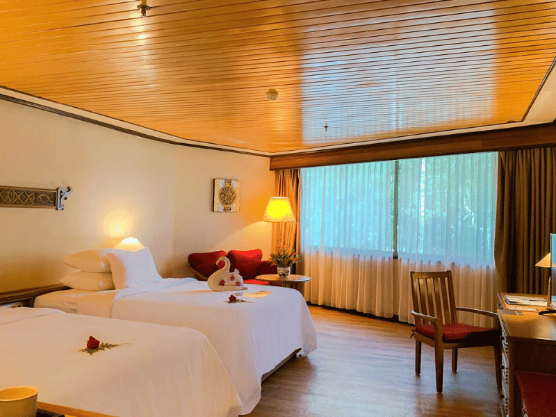 Zimmer im Strandhotel in Kuching, Borneo