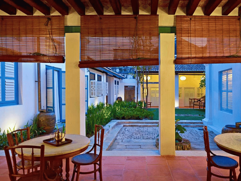 Außenbereich des Penang Hotels in Malaysia