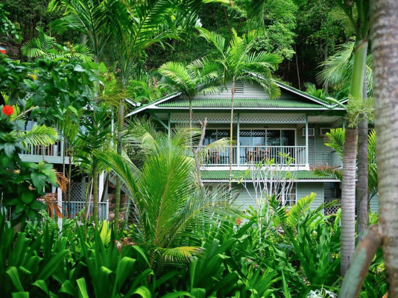 Bungalow der Unterkunft auf Rawa Island, Malaysia