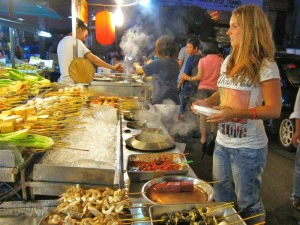Essensstand in Kuala Lumpur in Malaysia