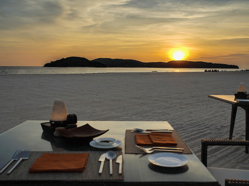Sonnenuntergang vom Hotel auf Langkawi in Malaysia