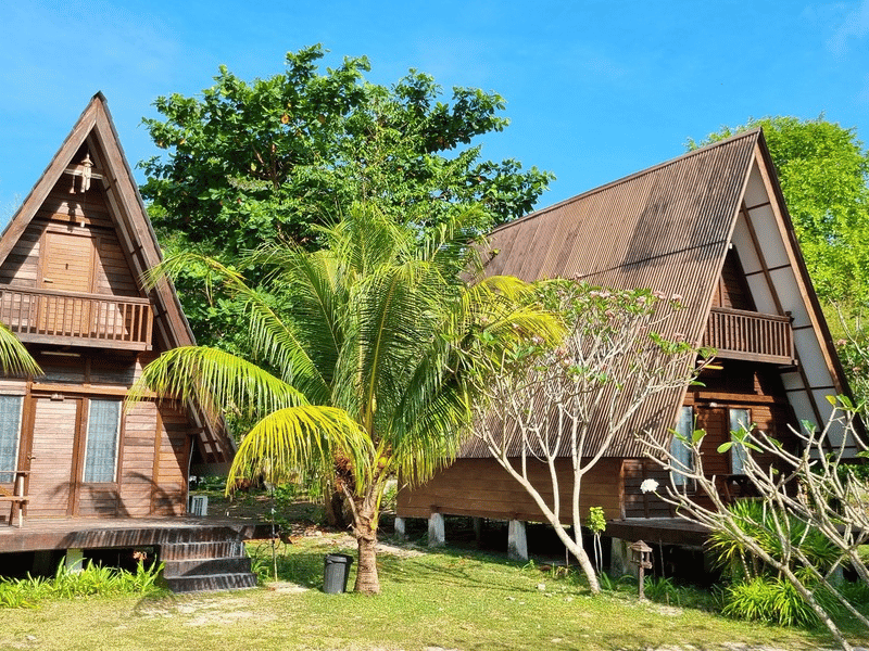 Chalets auf Pulau Besar in Malaysia