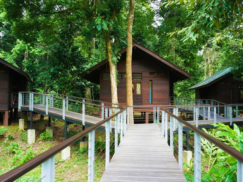 Chalet in der Lodge Danum Valley, Borneo