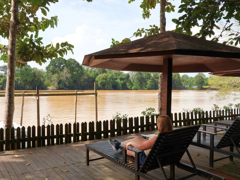 Dschungellodge am Kinabatangan Fluss, Borneo