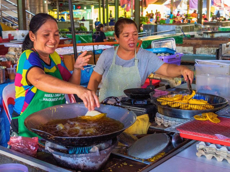 Markt in Batang Ai, Borneo