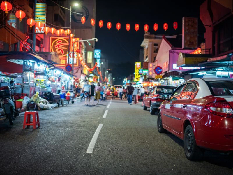 Straße in Chinatown in Kuala Lumpur