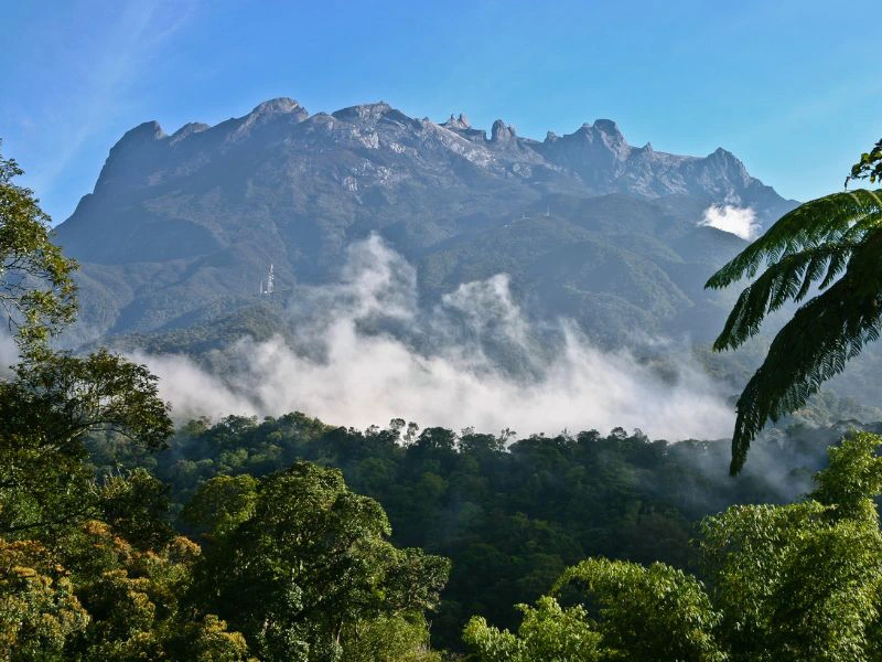 Blick auf den Mount Kinabalu