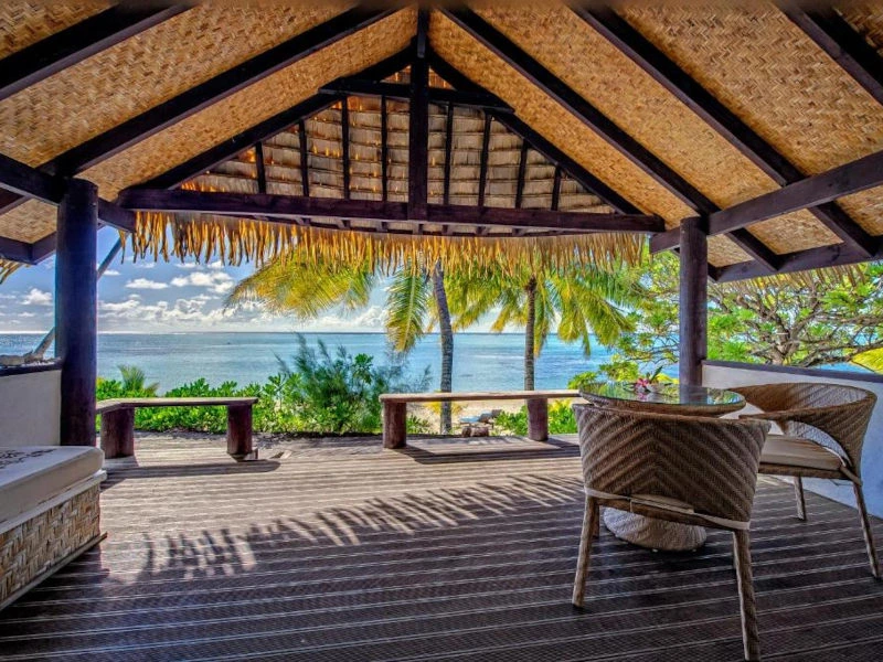 Sitzlounge in der Unterkunft auf Aitutaki, Cook Inseln