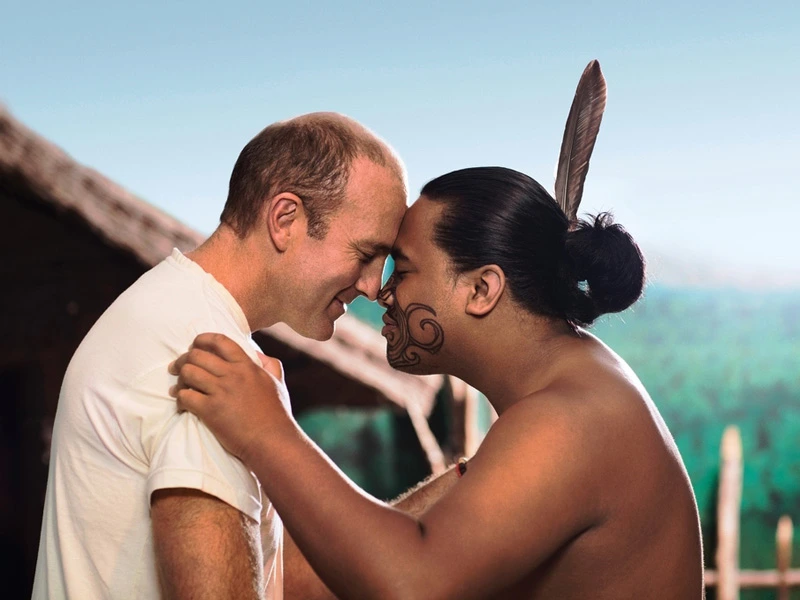 traditionelle Begrüßung der Maori, Neuseeland