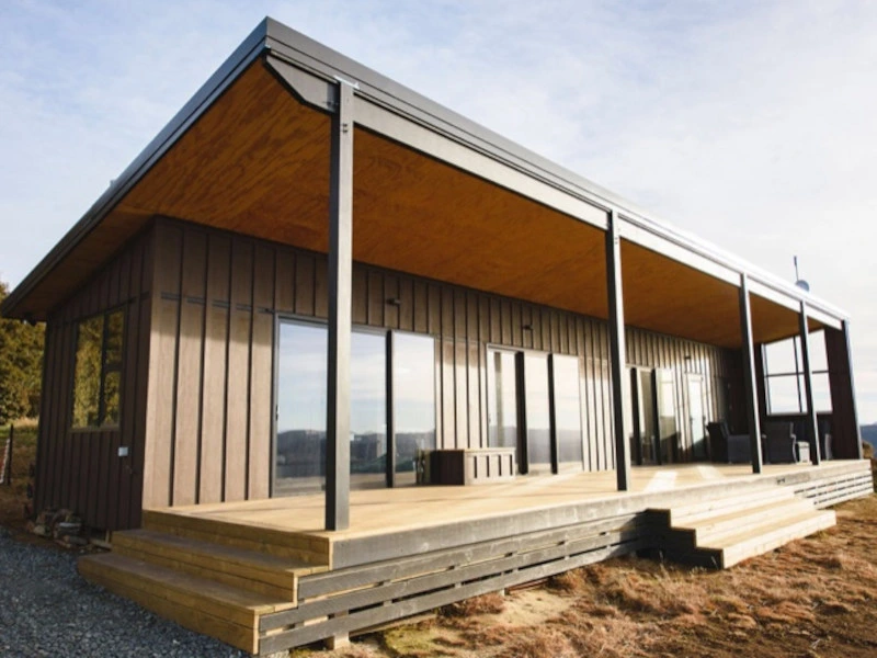 Außenansicht der Cabin in den Catlins in Neuseeland