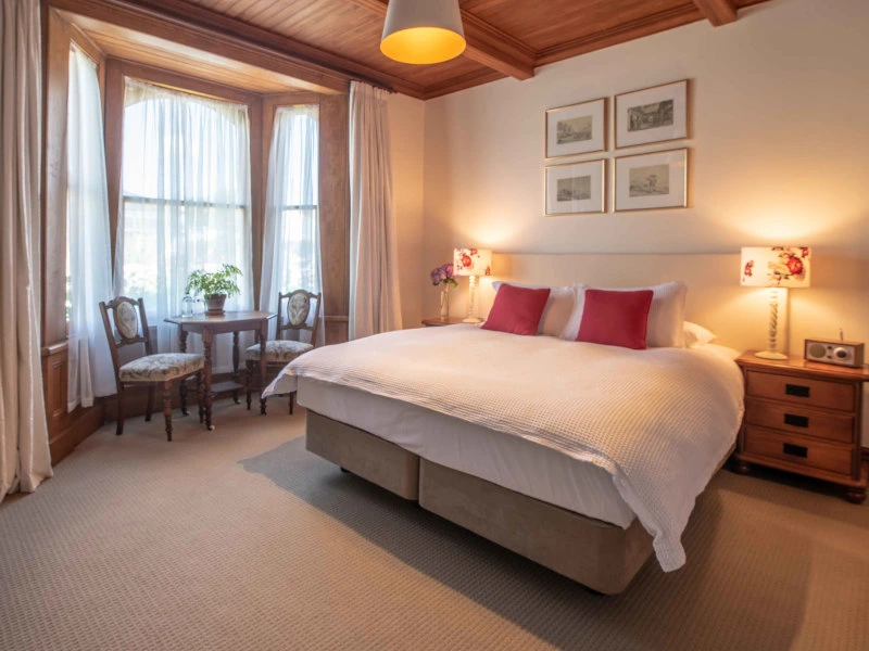 Schlafzimmer im Bed & Breakfast in Akaroa in Neuseeland