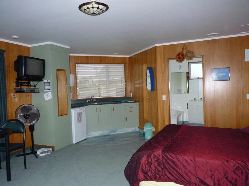 Gemütliches Hotelzimmer mit Kitchenette in Dunedin, Neuseeland