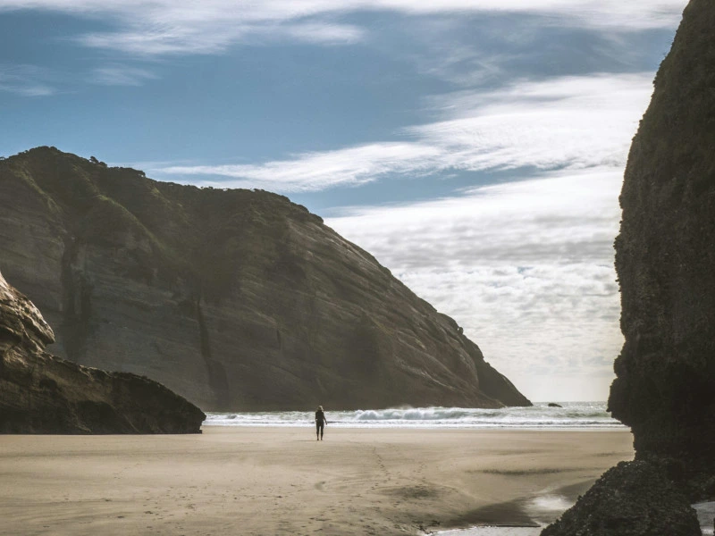 wharariki beach in neuseeland