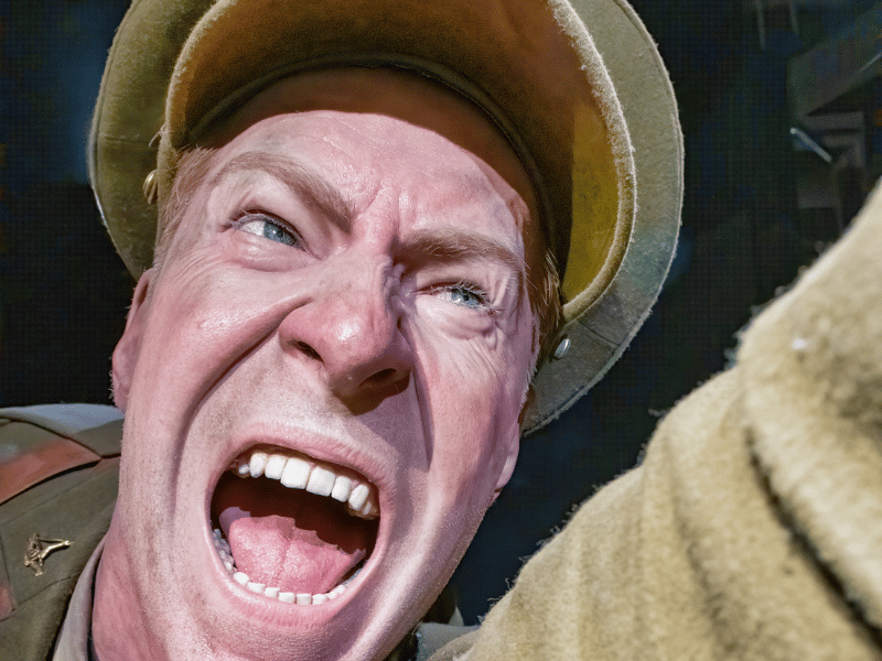 Figur von einem Soldaten in der Ausstellung im National Museum Te Papa