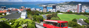 Aussicht auf Wellington mit der Cable Car