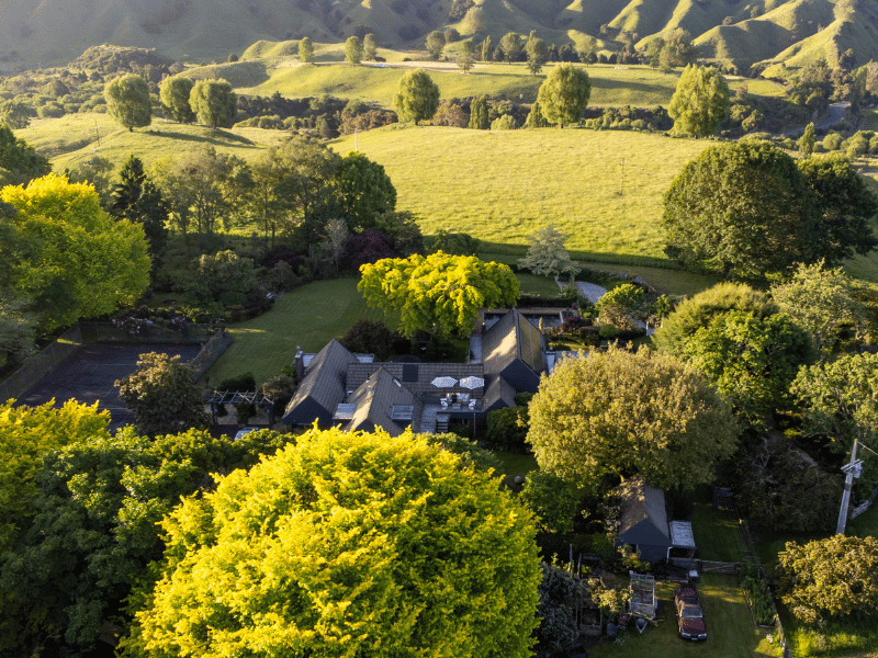 Neuseeland Lodge von oben