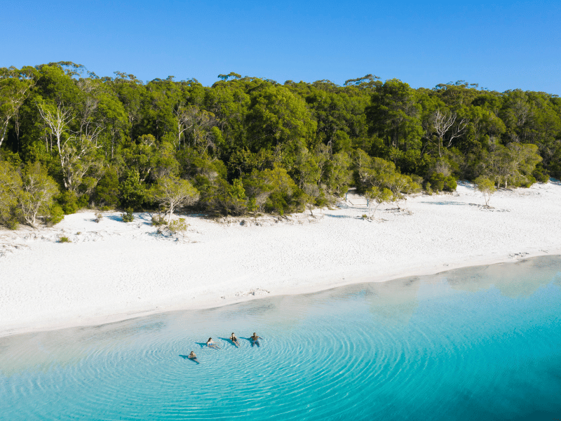 Baden im Lake McKenzie auf Kgari - Fraser Island
