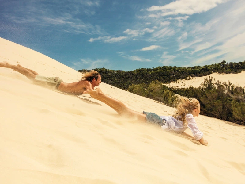 Sandboarding auf Moreton Island