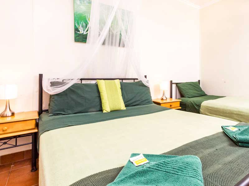 Hotelzimmer auf der Campingtour im Kakadu Nationalpark in Australien.