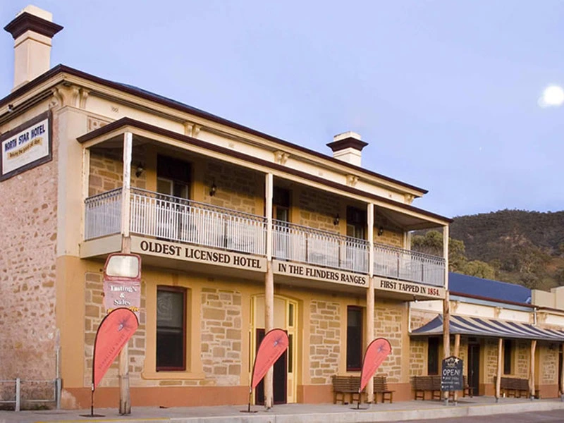 Außenansicht des Hotels in Melrose in Australien