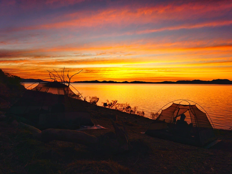 Australien Camping Gruppenreise Sonnenuntergang Westküste