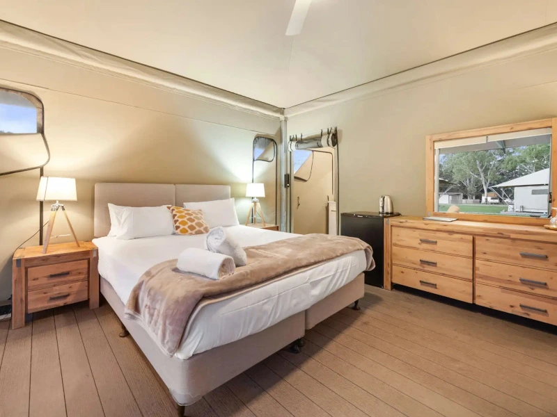 Blick ins Glamping Zelt