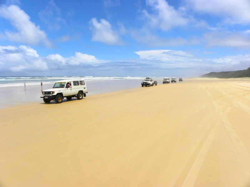 Great beach drive over Fraser Island