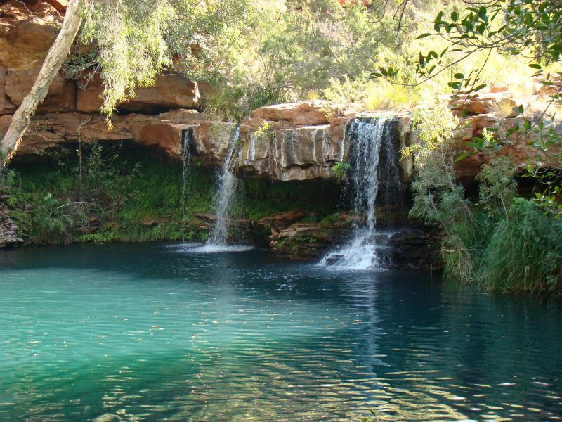 Wasserfall im Karijini NP, Australien