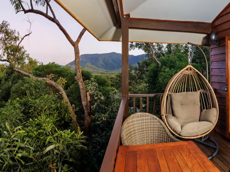 Balkon in Regenwald Lodge