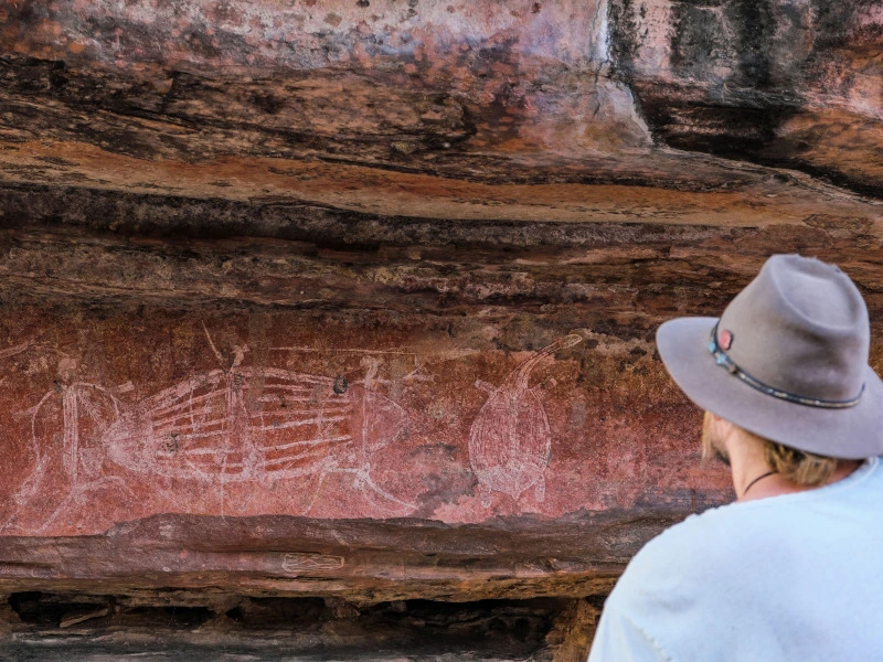 Felsmalerei im Kakadu Nationalpark