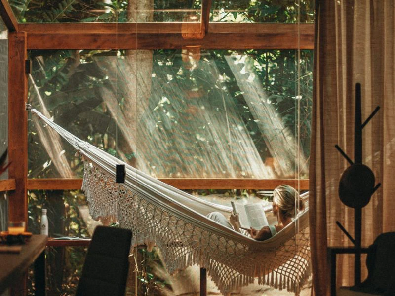 Hängematte in der Amazon Lodge