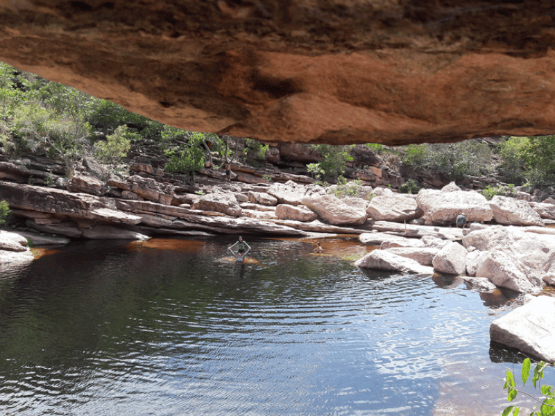 Fluss bei Chapada Diamantina in Brasilien