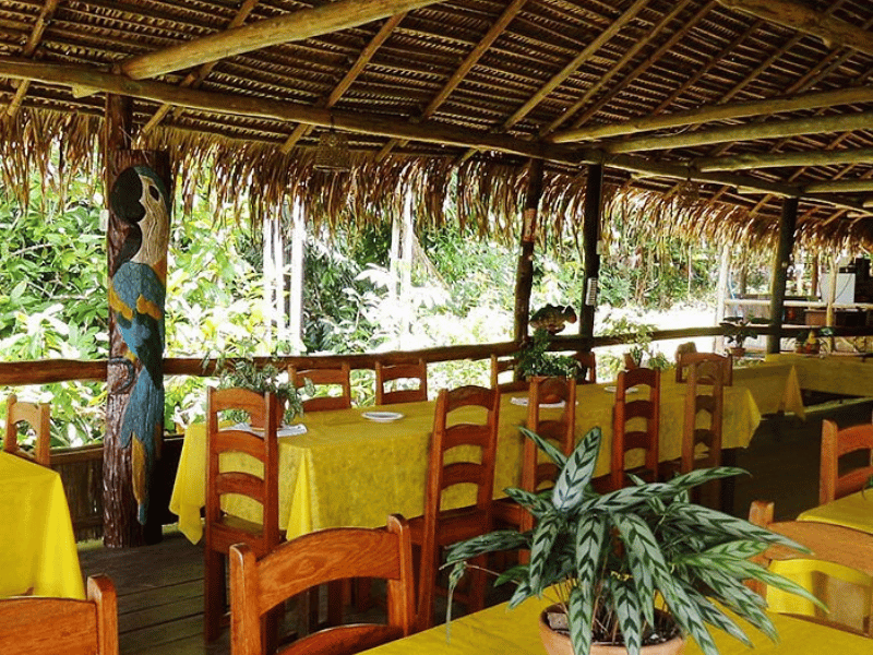 Restaurant der Amazonas Lodge in Brasilien