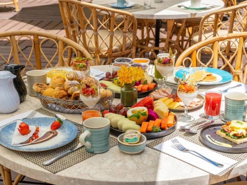 Essen im Hotel in Foz do Iguacu in Brasilien