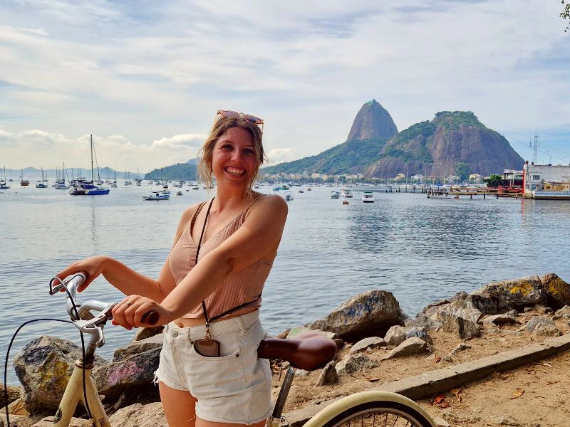 Mit dem Fahrrad in Rio de Janeiro in Brasilien