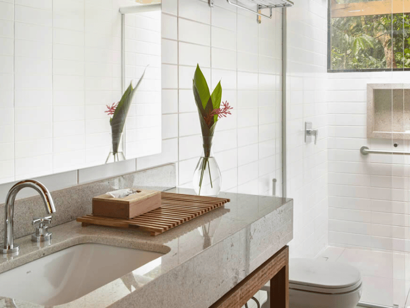 Badezimmer in der Amazonas Lodge in Brasilien