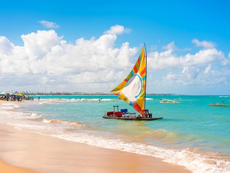 Segelboot in Porto Galinhas in Brasilien
