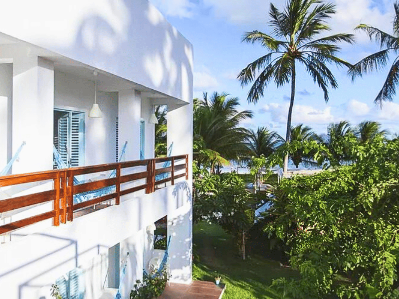 Ansicht vom Hotel in Maragogi in Brasilien