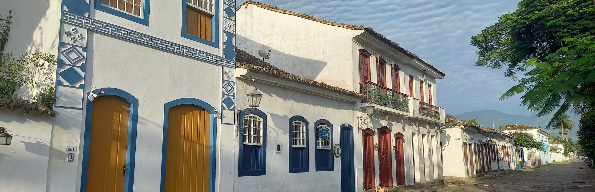 Bunte Häuser in Paraty in Brasilien