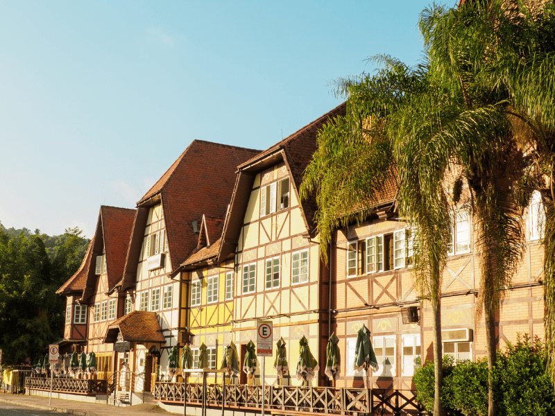Fachwerkhäuser in Blumenau in Brasilien