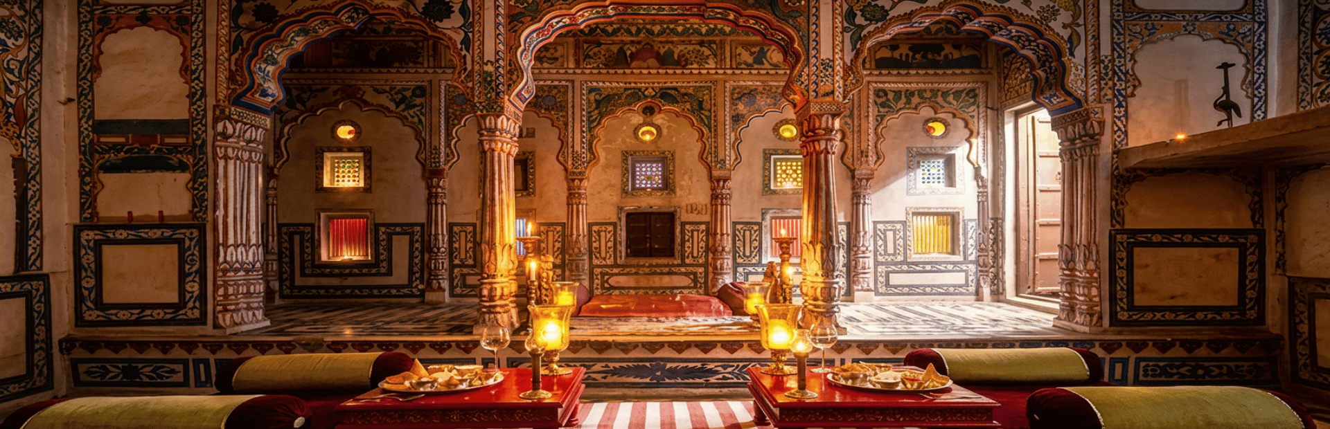 Innenbereich im Fort Barli, Indien