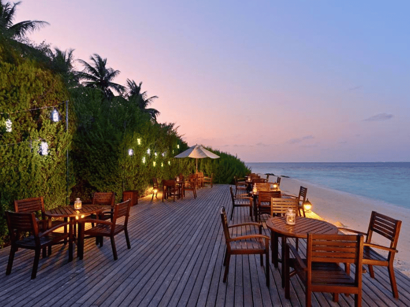 Restaurant im Malediven Hotel