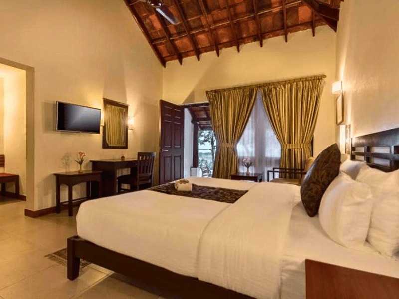Gemütliches Zimmer im Marari Beach Hotel, Indien
