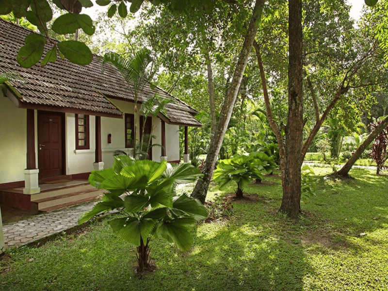 Bungalow im Marari Hotel, Indien
