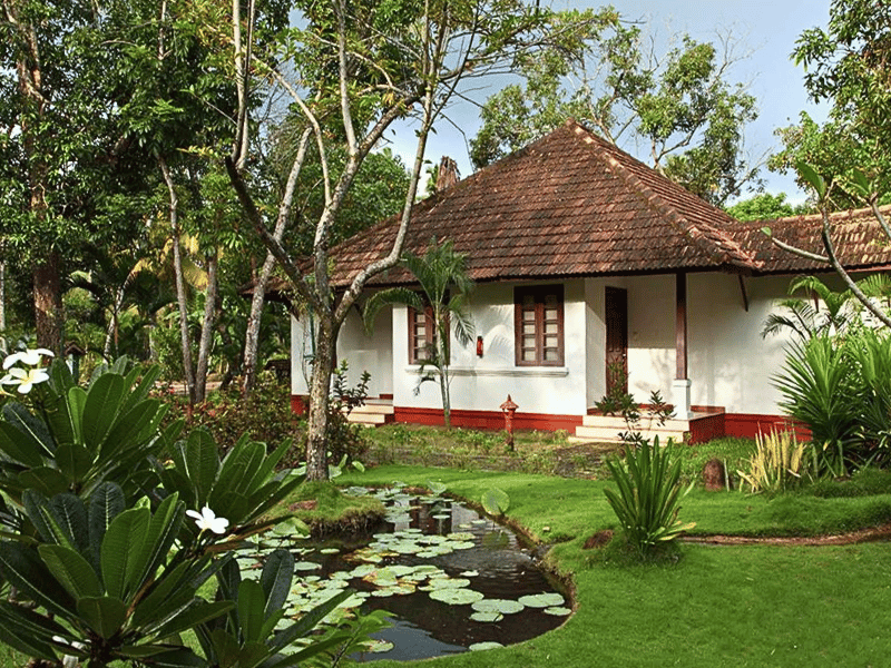 Bungalow im Marari Hotel, Indien