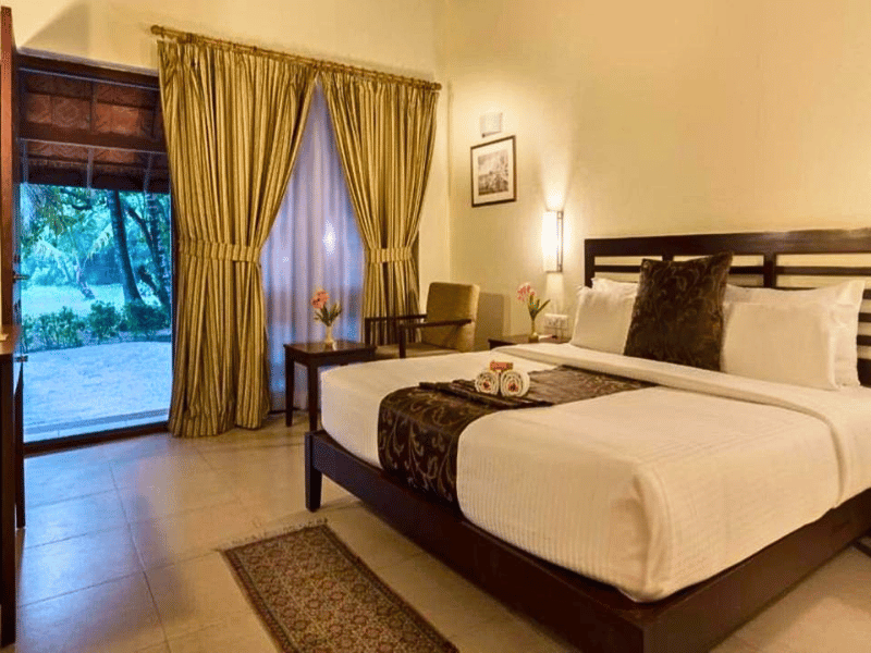 Gemütliches Zimmer im Marari Beach Hotel, Indien