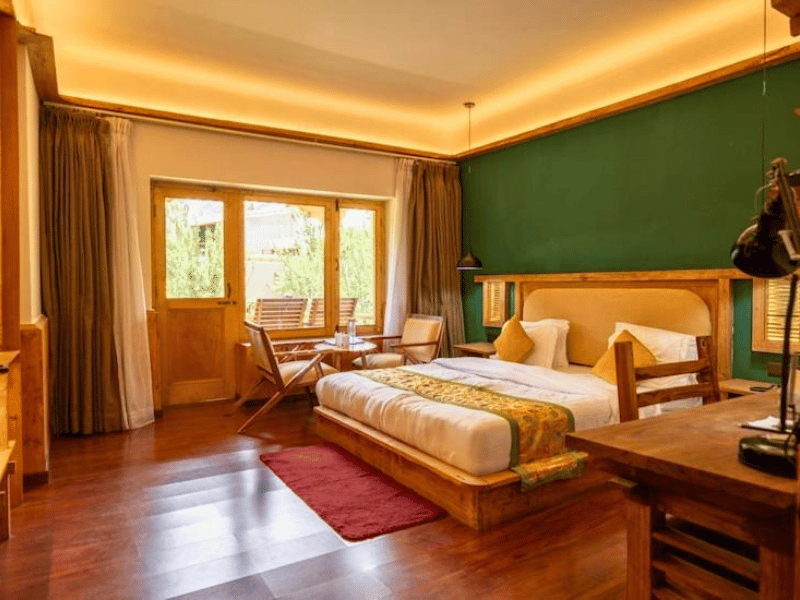 Hotelzimmer in Hundar, Indien
