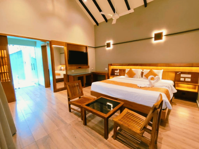 Zimmer im Komfort Hotel in Wayanad, Indien