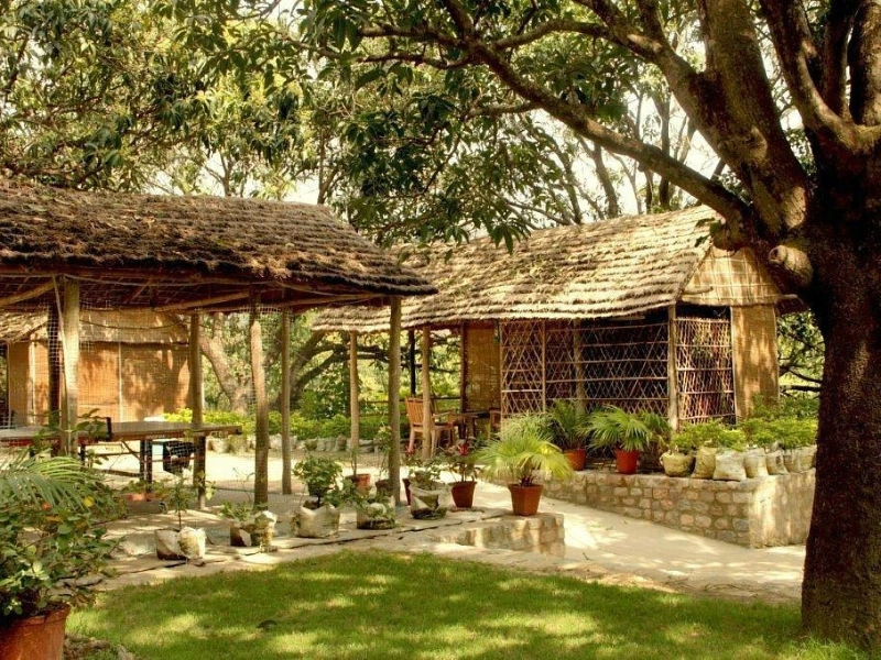 Hotelanlage im Corbett Nationalpark in Indien